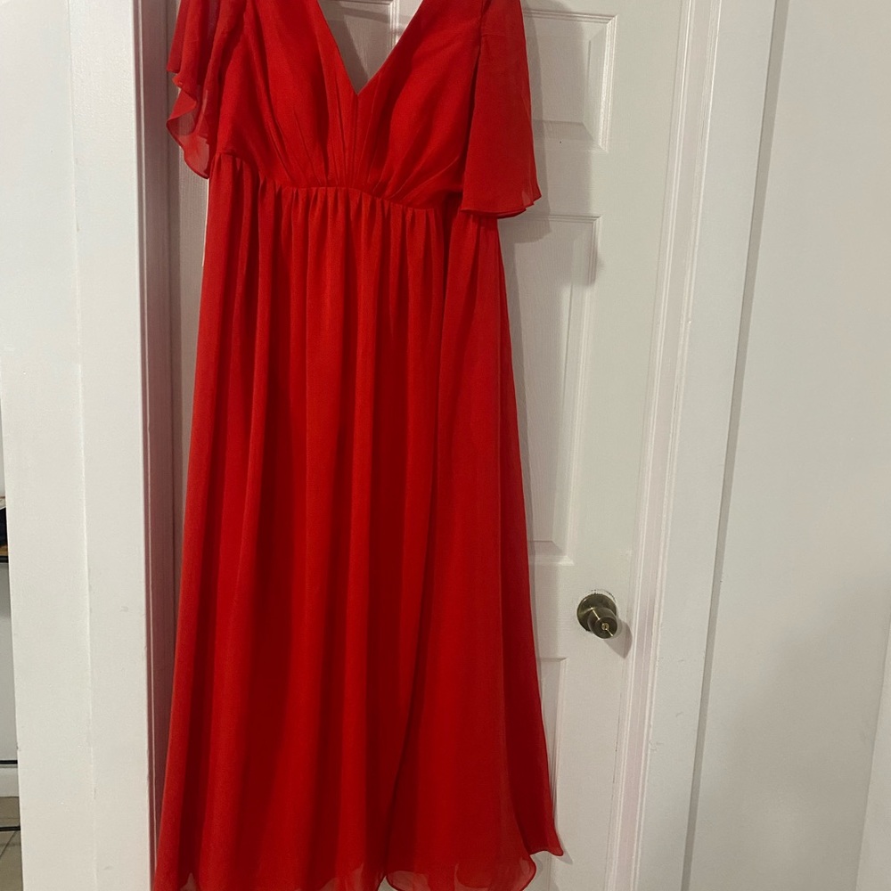 Elegant Red Maxi Dress